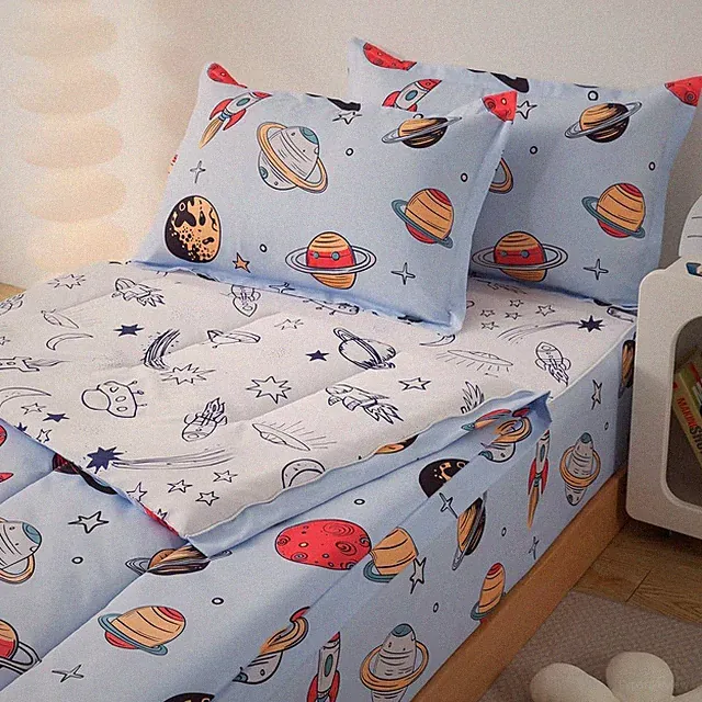4Pcs Zipper Bedding Twin for Boys Galaxy Bedding Zip up Comforter Kids Girls Out