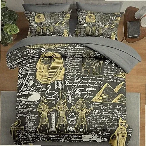Comforter Set Size, Retro Egyptian Egypt 5 Pcs Bedding for Kids Twin Pharaoh