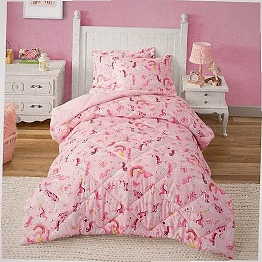 Comforters for Girls, 2 Pieces Kids Bedding Kids Comforter Sets, Twin Unicorn
