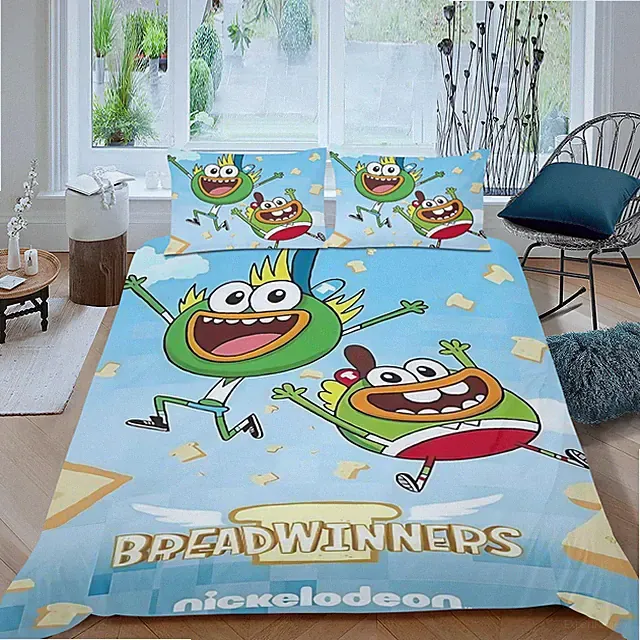Duvet Cover Sets Breadwinners 3Pcs Bedding Sets All Season for Kids Lightweight