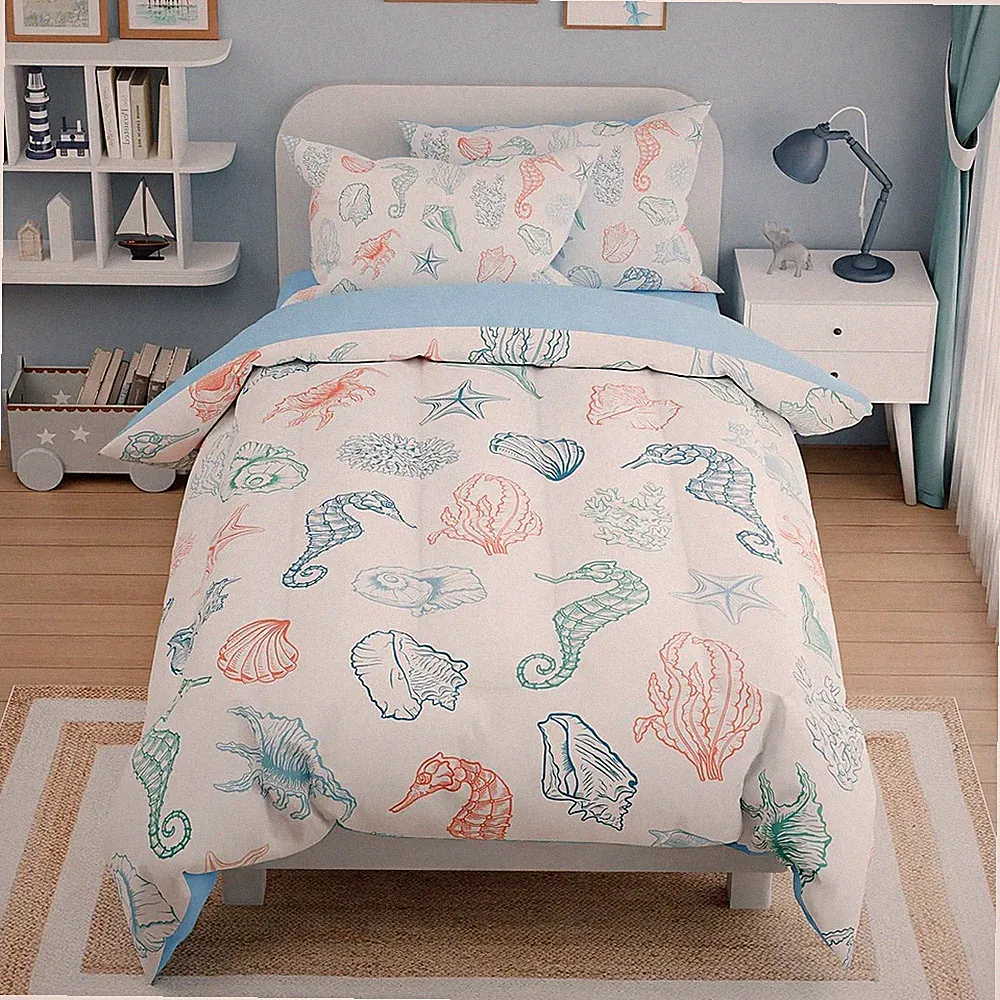 Kids Bedding Set for Girls Boys, Ultra Soft Microfiber Comforter Set Full Size w