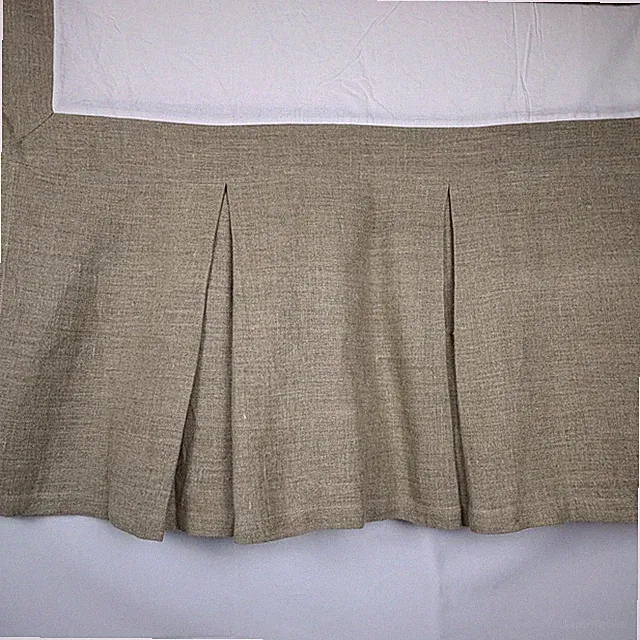 Linen Burlap Dust Ruffle Bed Skirt Twin Company 18 in. Drop 100% Natural Neutral