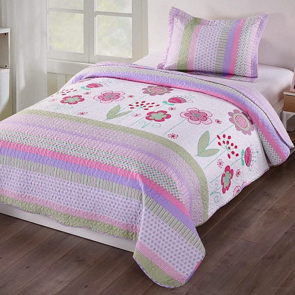 MarCielo 2 Piece Kids Bedspread Quilts Set Throw Blanket for Teens Girls Bed...
