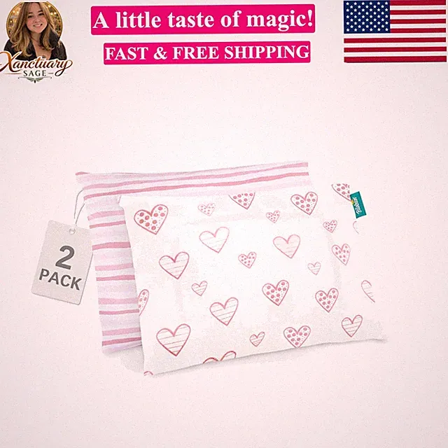 Organic Cotton 2 Pack Kids Toddler Pillowcase for Children Toddler Pillows 13...