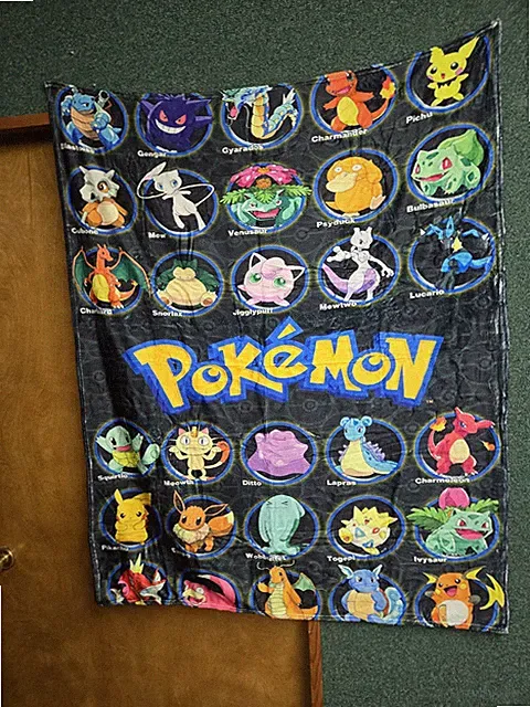 Pokemon Flannel Blanket Soft Warm Plush Fleece Throw Blanket for Kids 40" x 50"
