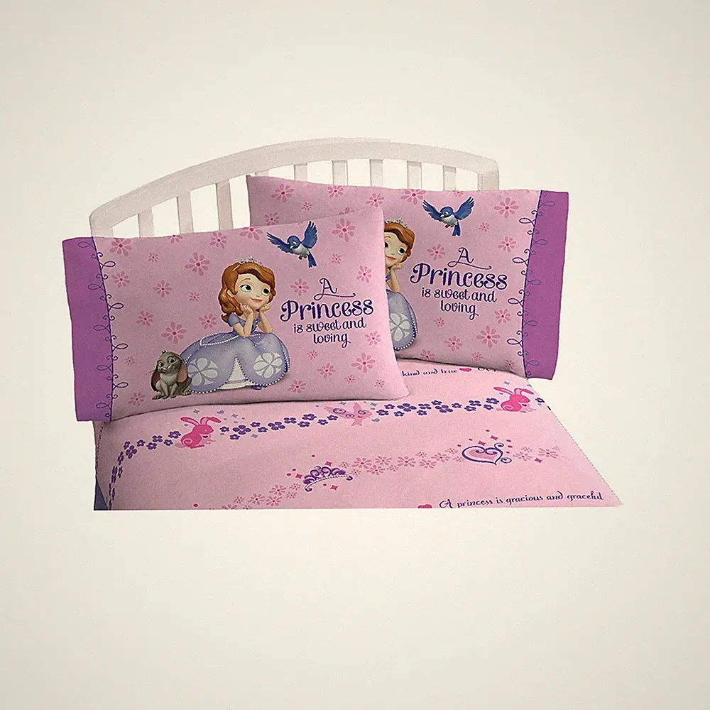 Princess Sofia Bedding Sheet Full Sheet Set for Kids - 4 Piece
