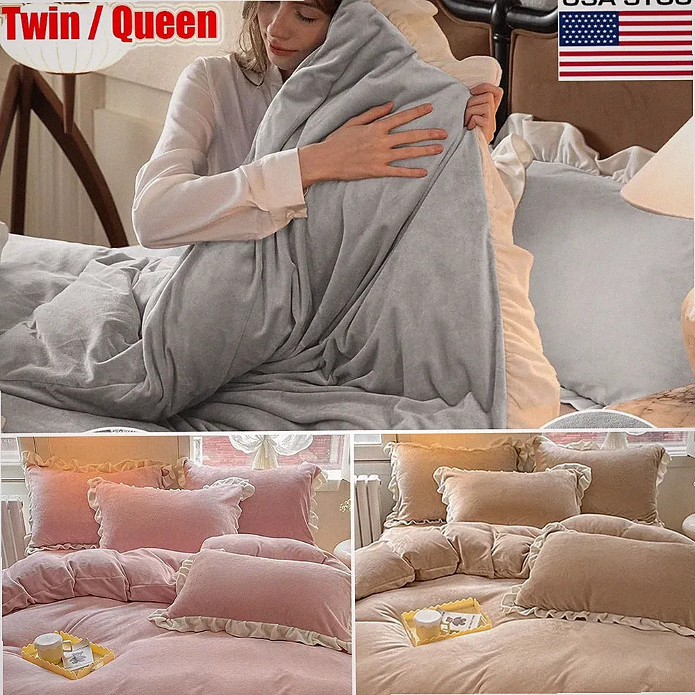 Soft Duvet Cover Quilt Cover, Bedding Set with Pillow Cover for Kids Audlts US