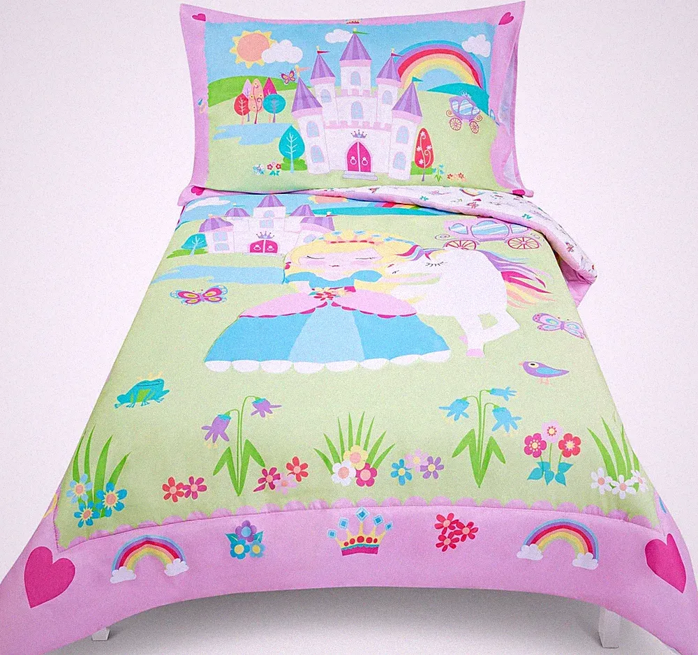 Todays Kids Princess Toddler Bedding Set for Girls - Bed